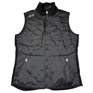 NWT New $198 Ralph Lauren RLX Quilted Wool Black Gilet Vest Size S